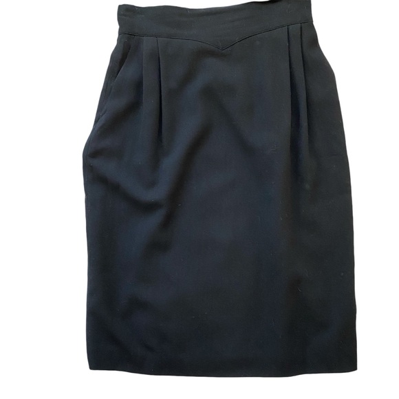 VTG Christian Dior Separates Wool Blazer and Skirt Suit Set Black Size 12 - Picture 11 of 16